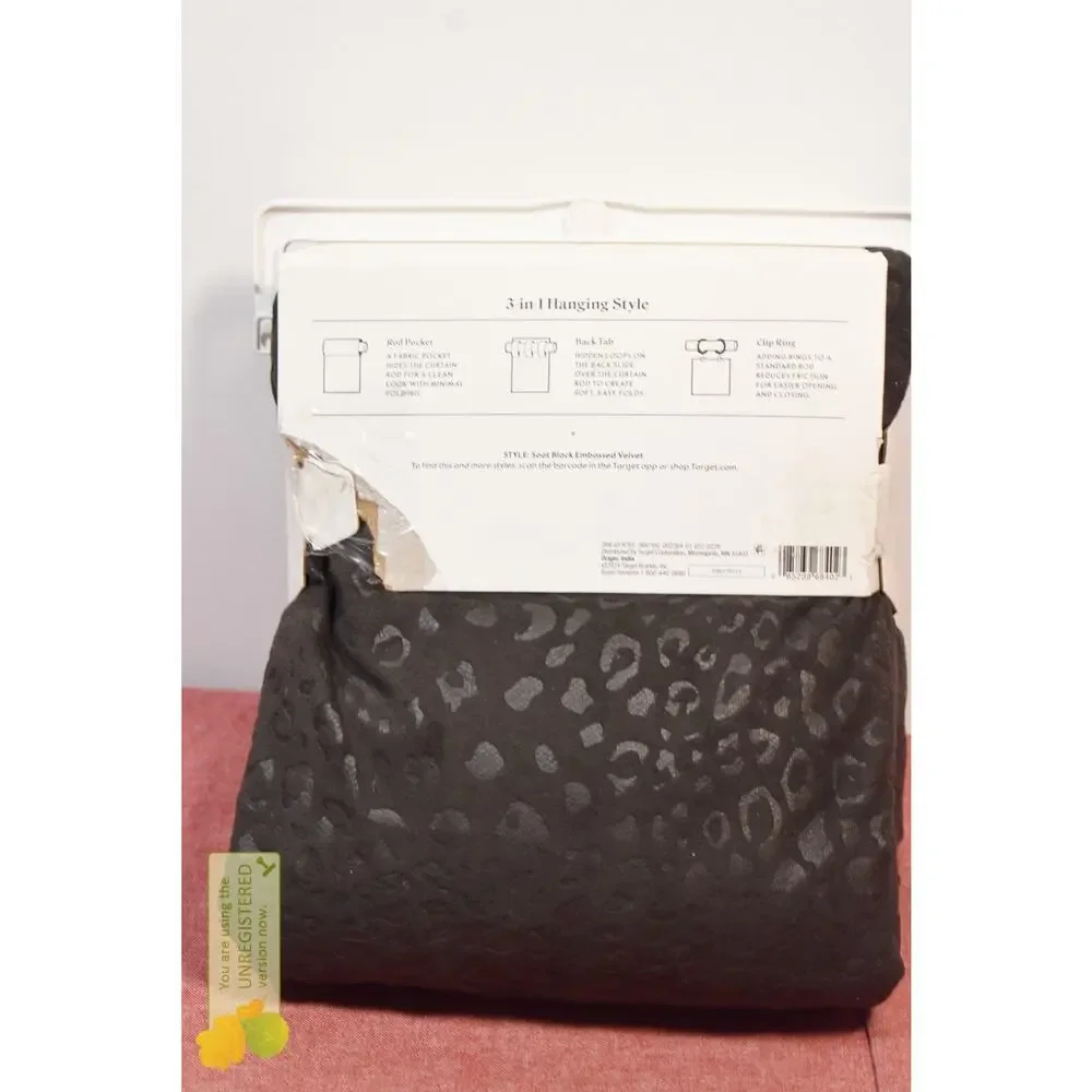 Threshold Blackout Embossed Velvet Rod Pocket 50x63